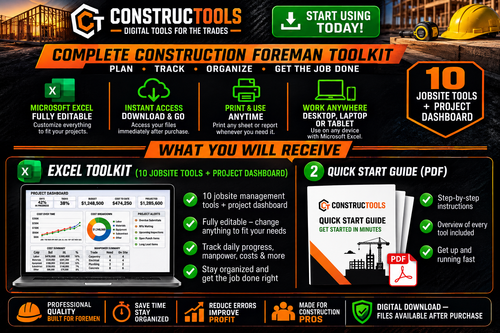 Constructools Complete Construction Foreman Toolkit
