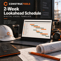 Constructools 2-Week Lookahead Schedule – Construction Excel Template — illustrative product mockup